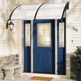 thumbnail image 5 of UBesGoo 35.4"x 77" Door Window Outdoor Awning Patio Cover Uv Rain Snow Protection Black Bracket, 5 of 6