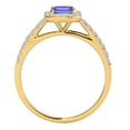 thumbnail image 4 of AoneJewelry Aone Jewelry 14k Solid Rose, White, Yellow Gold Ring (size 5-9) With 1.20 Cttw Emerald Cut Tanzanite and Natural Diamonds (color I-J, Clarity I1-I2), 4 of 5