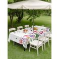 thumbnail image 4 of Outdoor Tablecloth with Umbrella Hole for Patio/Picnic/Party/Camping, Spring Tulips Waterproof Table Cloth Rectangle Table Cover Washable, Colorful Floral Spring Farmhouse (54"x 80"), 4 of 8