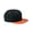 Black/ Neon Orange, variant on YP Classics - Flat Bill Snapback Cap - 6089M - Black/ Purple - Size: Adjustable