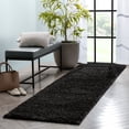 thumbnail image 3 of Well Woven Elle Basics | Emerson Shag Black | Textured Runner Rug 3x10 (2'7" x 9'6"), 3 of 8