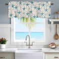 thumbnail image 5 of Window Valance for Kitchen,Blue Yellow Beige Sea Star on Linen Rod Pocket Curtain Valances Short Curtains Drapes Panel,Summer Oceans Window Treatment Topper for Living Room Bathroom Bedroom Home, 5 of 9