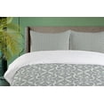 thumbnail image 3 of Ambesonne Geometric Duvet Cover Set, Retro Abstract Shapes Art, 2-Calking, Pale Taupe Pale Green, 3 of 6