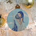 thumbnail image 5 of Aquarius Water-Bearer Zodiac Horoscope Wood Christmas Tree Holiday Ornament, 5 of 6