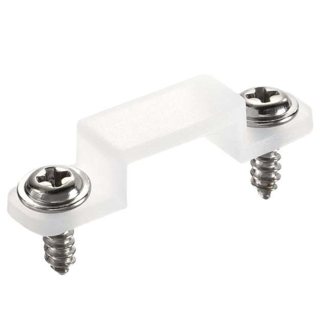 Unique Bargains LED Strip Mounting Brackets, Fixing Clips with Screws for 8mm Wide 3528 2835 Waterproof LED Strip, Silicone, 50Pcs