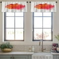 thumbnail image 4 of LALILO Kitchen Curtain Valance Colorful Watercolor Stain Rod Pocket Window Curtain 52"x 18" Set of 2, 4 of 7