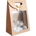 thumbnail image 4 of Bolsa de papel Kraft de 12 piezas, bolsa de regalo con ventana, bolsas de papel Kraft marrón, para envolver regalos de banquetes, galletas, dulces, 4 of 5