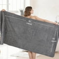 thumbnail image 4 of Covina Home 8 Piece Dark Gray Bath Towel Set Microfiber Bathroom Towel Set Ultra Soft Plush Oversized Towels Adult Luxury Bath Sheet, 4 of 10