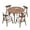 Walual-1Table&4Chair, variant on Kevinplus 42” Wooden Dining Table for 4 Persons, Round Kitchen Table for Living Room, Apartment, Restaurant, Walunt