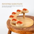 thumbnail image 4 of Shisuyan 1pc Large Wood Serving Tray Rotating Steps Meat Plate Japanese Sushi Dish, 4 of 8