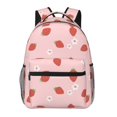 thumbnail image 1 of Easygdp Hand Drawn Strawberry Mochila Ergonómica Versátil para Laptop - Múltiples Bolsillos, Correas Ajustables, Unisex para Escuela, Viajes y Actividades al Aire Libre-One Size, 1 of 5