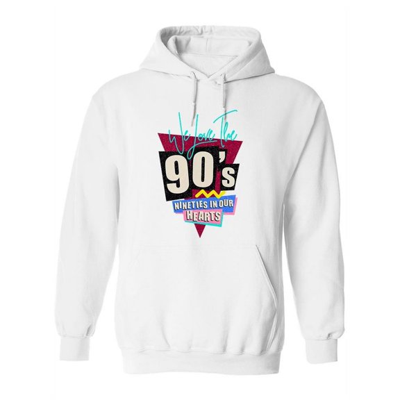 90's In Our Hearts Hoodie Women -Image by Shutterstock, Female x-Large