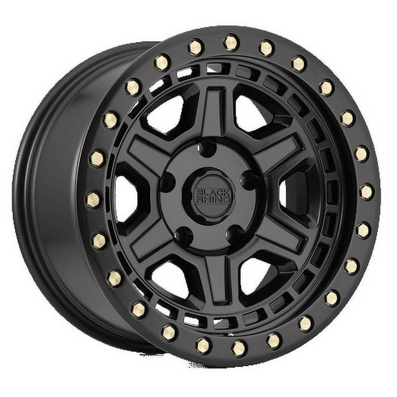 Black Rhino Reno 17X9 5X139.7 0Et 112.1Cb Matte Black W/ Brass Bolts Wheel