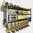thumbnail image 1 of Power Tool Organizer Wall Mount - 400Lbs Load 4 Layers Storage Rack with 8 Drill Holders for Drills Cordless Tools. Heavy Duty Ir, 1 of 1