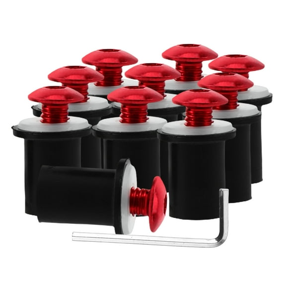 Masteelf 10pcs Motorbike Windscreen Body Mounting Bolts And Screws Fairing Fasteners Windshield Motorcycle Accessories Screws For Motorcycle Windscreen Part