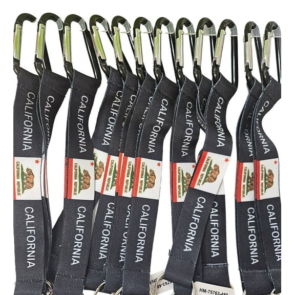 12x California LA short Lanyard keychain key rings School Work Accessory
