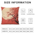 thumbnail image 5 of ARISTURING  Spring Throw Pillow Cushion Cover, Cherry Blossom Sakura Tree Branches on Moon Japanese Style Illustration, Decorative Square Accent Pillow Case, Yellow Coral, 5 of 5