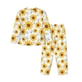 thumbnail image 2 of Wukai Sunflowers Print Women's Pajama Set - Soft Long Sleeve Sleepwear for Comfort and Style-X-Large, 2 of 9
