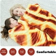 thumbnail image 6 of Waffles Blanket, Giant Flour Waffles Throw Blanket, Novelty Waffles Blanket for Your Family, Soft and Comfortable Flannel Waffles Blanket. (Brown and Yellow,60 inches), 6 of 6