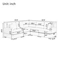 thumbnail image 2 of Churanty L Shaped Couch Sectional Sofa Set with Modular Sofa and Swivel Accent Chair,Living Room Furniture Sets,Gray, 2 of 12