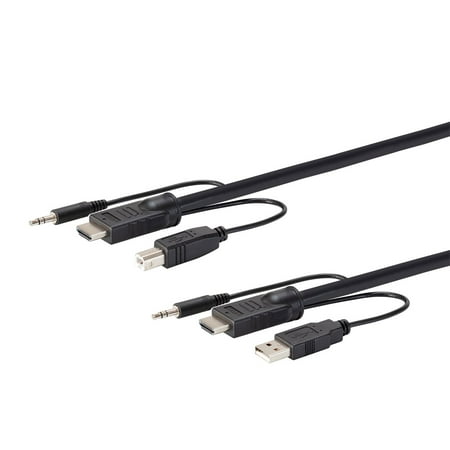 UPC: 0889028118986 | Monoprice HDMI USB 3.5mm Audio Combo Cable – 10 Feet  4K@60Hz  HDR  for KVM Switches – Switch Series