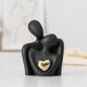 thumbnail image 3 of Mini Couple Statue Tv Stand Decor Abstract Sculpture Knick Knacks Home Decor Couples Love Office Show Pieces Black B, 3 of 5
