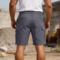 thumbnail image 4 of cfhntfmh Men's Casual Cargo Shorts Stretch Elastic High Waist Work Short with Multi Pockets Lightweight Summer Outdoor Shorts, 4 of 7