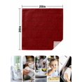 thumbnail image 4 of Red Floral Cloth Napkins Set of 4 Reusable Dinner Napkins, Country Farmhouse Abstract Flowers Pattern Cocktail Napkin Washable Table Napkins for Wedding/Holiday Party/Baby Shower 20"x20", 4 of 7