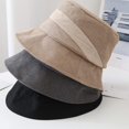 thumbnail image 3 of CoCopeaunts Unisex Casual Bucket Hats Foldable Splicing Fisherman Hat Autumn Winter Windproof Basin Caps Simple Casual All-Match, 3 of 8