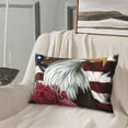 thumbnail image 5 of Naloa Eagle With Hat And Roses Pillowcase, Throw Pillowcase, Wrinkle-Free, Stain-Resistant with Hidden Zipper for Bedroom Sofa-16"x24", 5 of 6