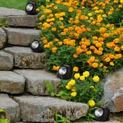 Pure Garden Weather Resistant Solar Rock Lights Outdoor Spot Lights 4-Pack