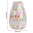 thumbnail image 2 of Raindrops Wedding Flowers Mosaic Glass Vase Practical Vase Office 12.5x6.5cm Beige, 2 of 8