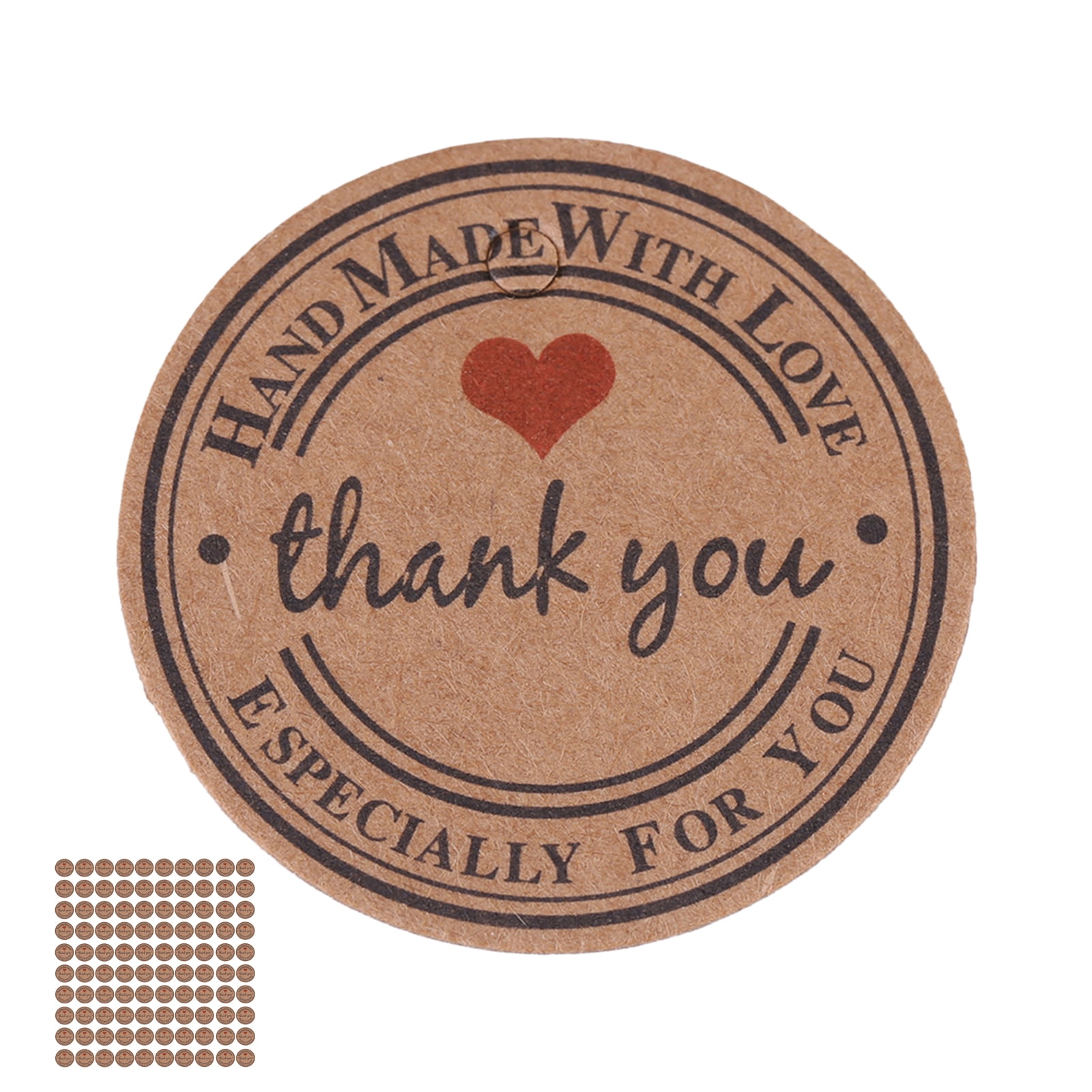 Round Handmade With Love Personalized Goodie Labels - Artistic Labels