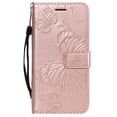 thumbnail image 2 of iPhone XR Wallet Case, Dteck Embossed Butterfly Magnetic Flip PU Leather Folio Stand Case Cover Built-in Card Slots & Money Pocket, with wrist Strap, For Apple iPhone XR, Rosegold, 2 of 8