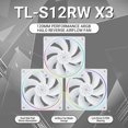 thumbnail image 3 of Ventilador de CPU TL-S12RW X3 de 120 mm con Ventilador Inverso, Ventilador de Refrigeración para Caja con Iluminación ARGB y Velocidad de 1500 RPM, 3 of 5