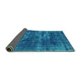 thumbnail image 2 of Ahgly Company Indoor Square Oriental Turquoise Blue Industrial Area Rugs, 5' Square, 2 of 4