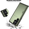thumbnail image 5 of Samsung S22 Ultra Case with Card Holder Slim Dual Layer Heavy Duty Protective Hidden Card Slot Wallet Case for Samsung S22 Ultra(Green), 5 of 14