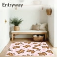 thumbnail image 3 of ODIKA 6'x9' Machine Washable Non-Slip Area Rug, Whimsical Leopard Spots With Playful Cartoon Motifs High Traffic Rug, Pink, 724769, 3 of 5