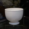 thumbnail image 4 of Kerry Ceramic White Pedestal Planter, 4 of 5