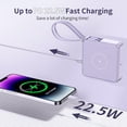 Portable Charger With BuiltIn Cables&Ac Wall Plug, 10000Mah Wireless