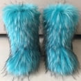 thumbnail image 4 of Women's Faux fur Boots Winter Mid-Calf Warm Snow Boots Fuzzy Fluffy Furry Comfy Short Boots Indoor Outdoor Flat Boots, 4 of 4