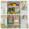 thumbnail image 2 of Bewildely Organizador de refrigerador, caja apilable para lavar frutas y verduras, cajón de doble capa, contenedor separado, ensaladera Organizadores de utensilios de cocina Verde Bewildely HA009436-02, 2 of 6