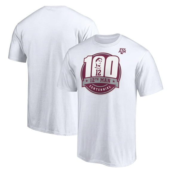 Men's White Texas A&M Aggies 12th Man Centennial T-Shirt