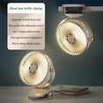 thumbnail image 4 of Ventilador de aire acondicionado de escritorio colgante con clip recargable, ventilador portátil con clip giratorio de 360° con LED para oficina y dormitorio, 4 of 5
