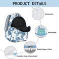 thumbnail image 2 of Starfish Student Backpack Waterproof Durable School Bag with Vintage Beach Seashells and Seahorse Print, Adjustable Straps, Breathable Padding, Large Capacity for School and Travel, 2 of 5