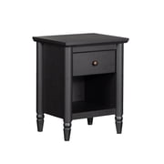 My Texas House Monroe 1-Drawer Nightstand with USB and Outlet, Black Oak Finish