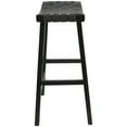 thumbnail image 6 of DecMode Wood Woven Seat Bar Stool, Black, 6 of 10