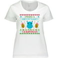 thumbnail image 3 of Inktastic I Want a Hippopotamus for Christmas Cute Ugly Sweater Women's Plus Size T-Shirt, 3 of 5