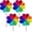 Multicolor, variant on Minzimin 4 PCS 11.4" W x 28" H Reflective Pinwheels Sparkly Lawn Wind Spinners Colorful Rainbow Windmill for Garden Decoration Bird Devices Deterrent to Scare Birds Away