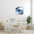 thumbnail image 2 of Stupell Industries Water Movement Abstraction Fluid Yellow Blue Design Abstract Painting White Framed Art Print Wall Art, 24 x 24, 2 of 7